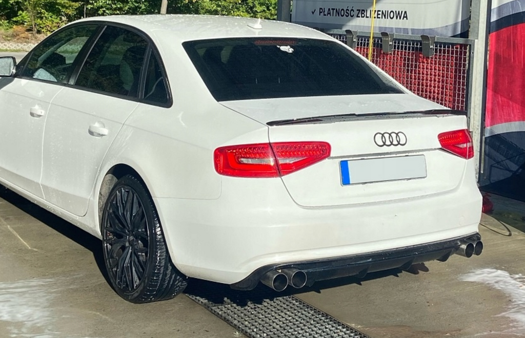 Difuzor bara spate spoiler fusta lip AUDI A4 B8 2011-2015 Sline S-line S line S5 RS4 evacuare dubla stanga dreapta ver1 TFB TUNING