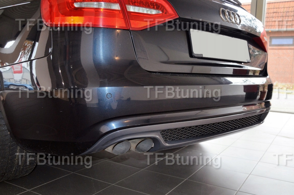 Difuzor bara spate spoiler fusta lip AUDI A4 B8 2011-2015 Sline S-line S line S4 RS4 evacuare dubla stanga TFB TUNING