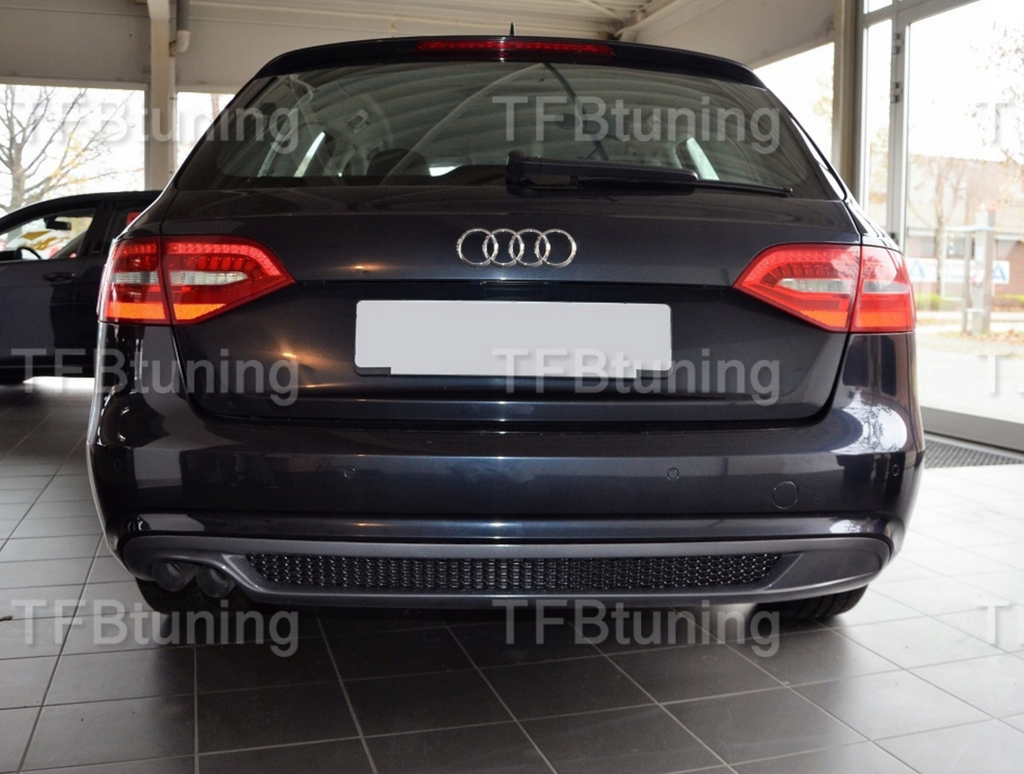 Difuzor bara spate spoiler fusta lip AUDI A4 B8 2011-2015 Sline S-line S line S4 RS4 evacuare dubla stanga TFB TUNING