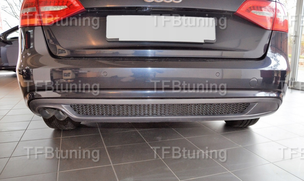 Difuzor bara spate spoiler fusta lip AUDI A4 B8 2011-2015 Sline S-line S line S4 RS4 evacuare dubla stanga TFB TUNING