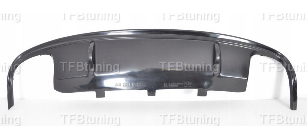 Difuzor bara spate spoiler fusta lip AUDI A4 B8 2011-2015 Sline S-line S line S4 RS4 evacuare dubla stanga dreapta TFB TUNING