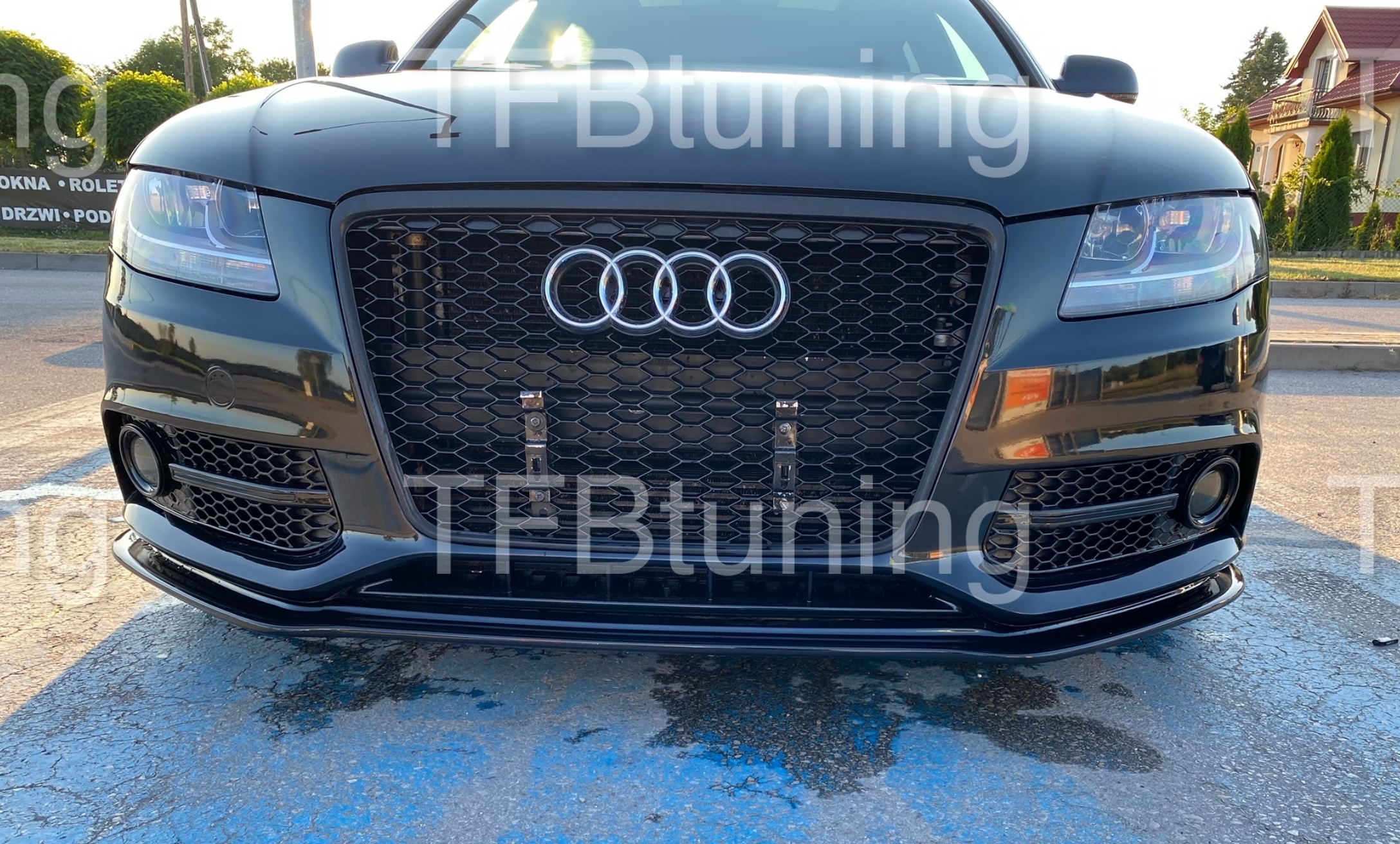 Prelungire bara fata fusta spoiler lip AUDI A4 B8 2008-2012 ver2 TFB TUNING