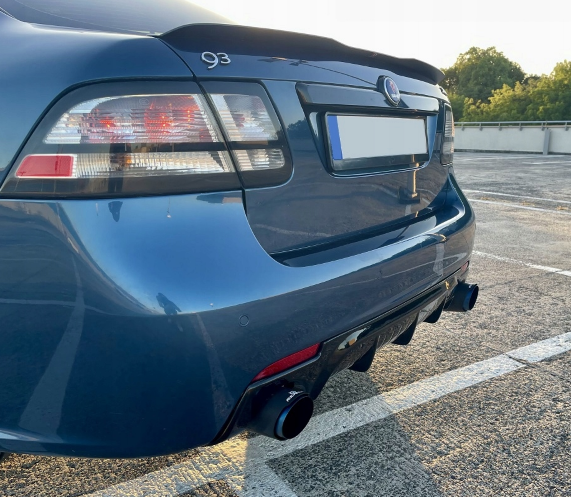 Difuzor bara spate fusta lip spoiler SAAB 93 9-3 AERO 2006+ SEDAN CABRIO COMBI BREAK TFB TUNING