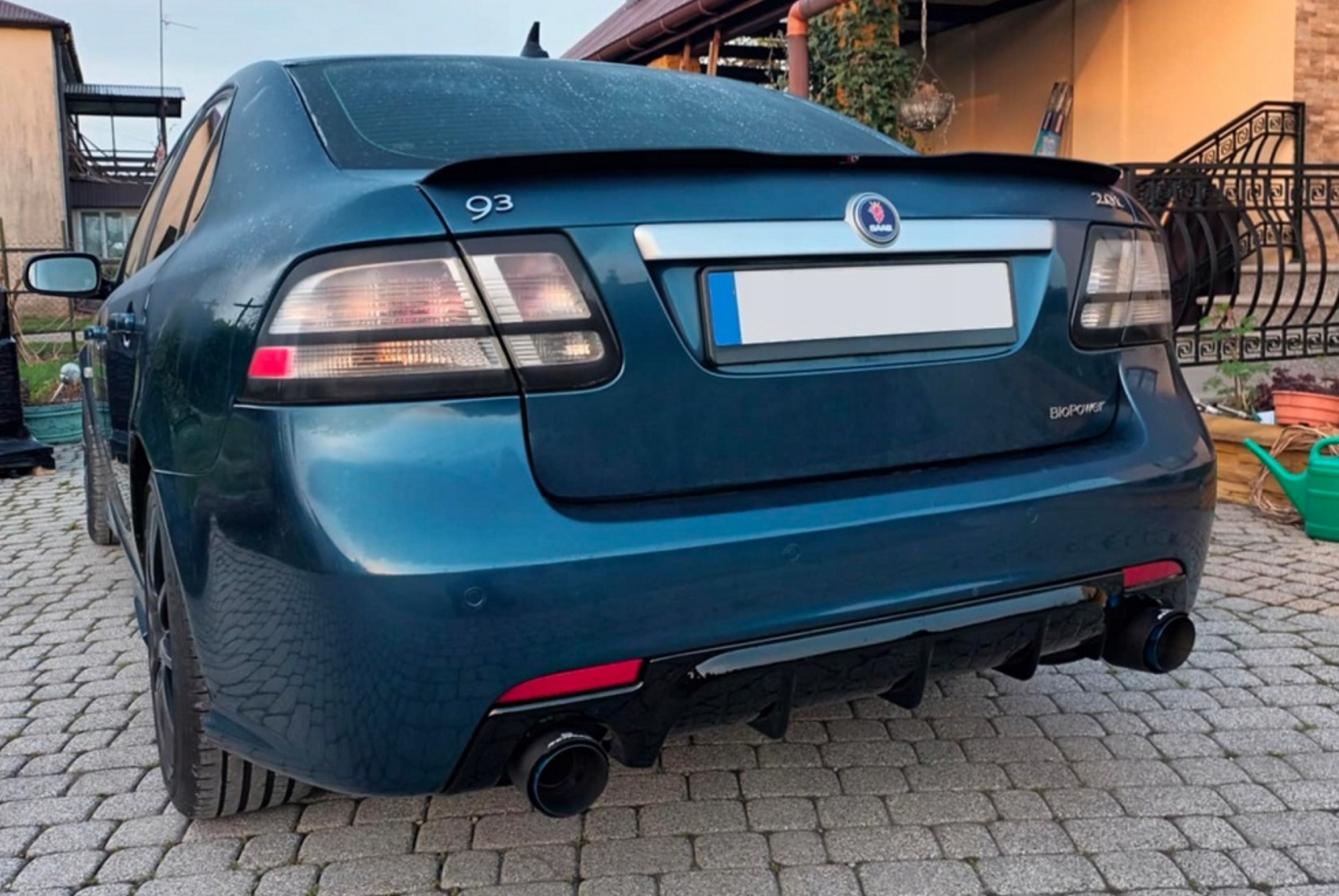 Difuzor bara spate fusta lip spoiler SAAB 93 9-3 AERO 2006+ SEDAN CABRIO COMBI BREAK TFB TUNING
