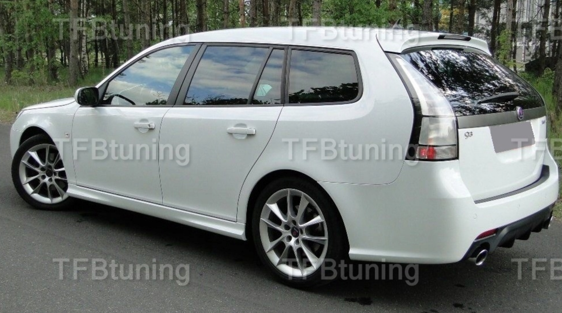 Difuzor bara spate fusta lip spoiler SAAB 93 9-3 AERO 2006+ SEDAN CABRIO COMBI BREAK TFB TUNING