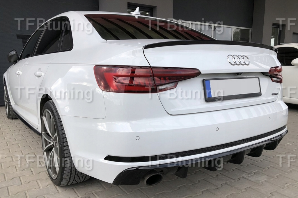 Difuzor prelungire bara spate fusta lip spoiler AUDI A4 B9 SLINE 2015-2019 SEDAN AVANT BREAK TFB TUNING