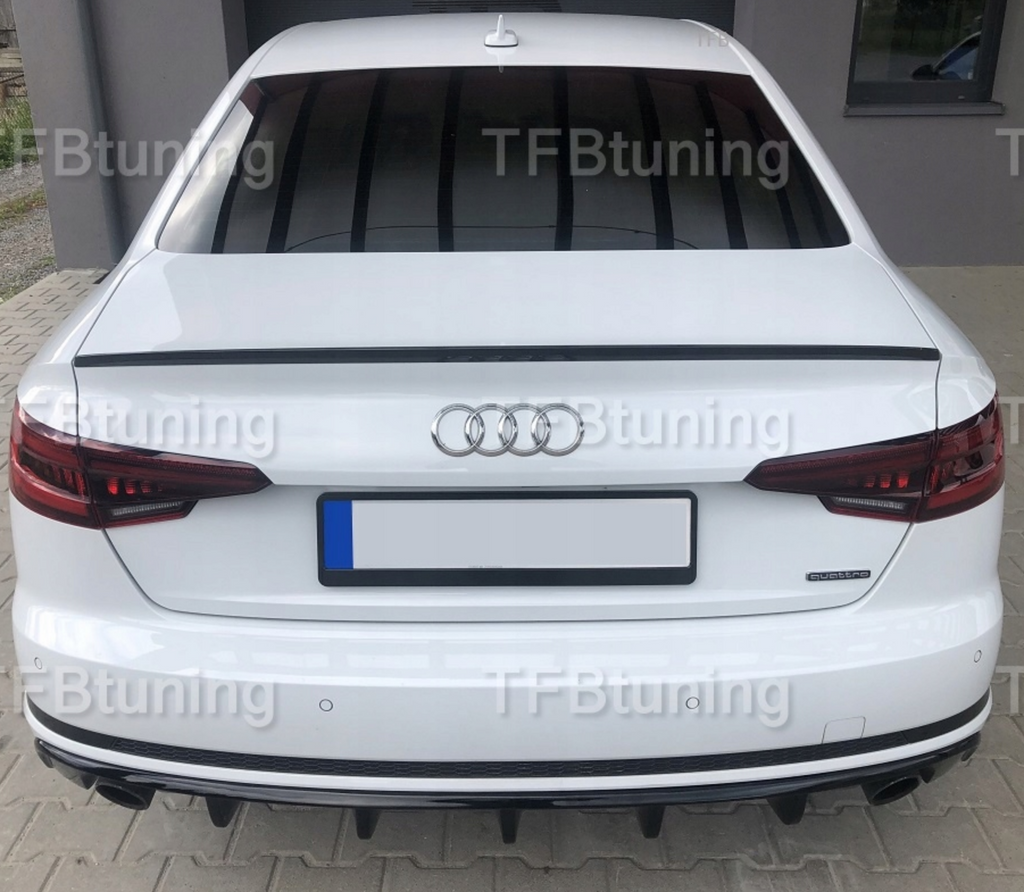 Difuzor prelungire bara spate fusta lip spoiler AUDI A4 B9 SLINE 2015-2019 SEDAN AVANT BREAK TFB TUNING
