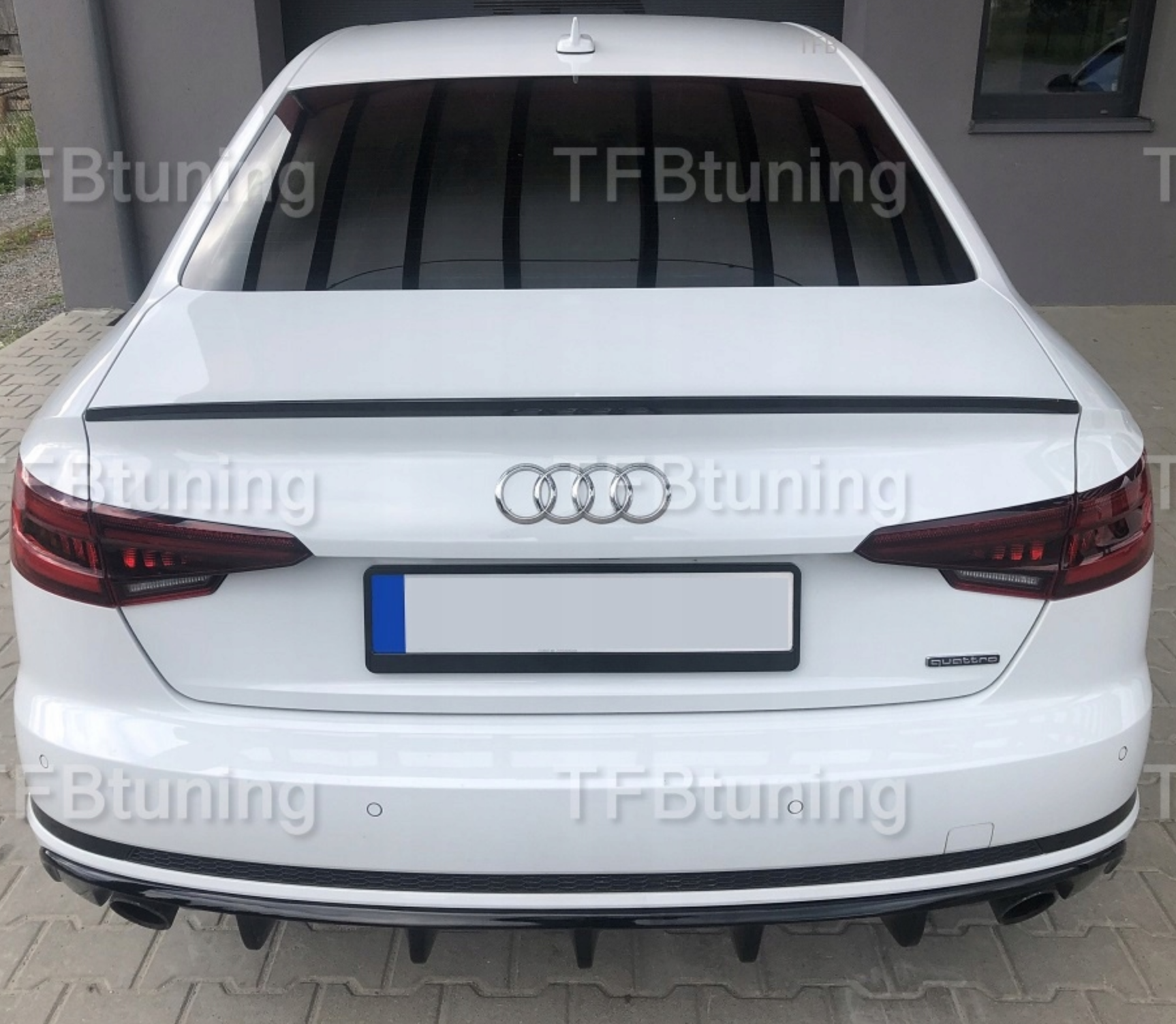 Difuzor prelungire bara spate fusta lip spoiler AUDI A4 B9 SLINE 2015-2019 SEDAN AVANT BREAK TFB TUNING