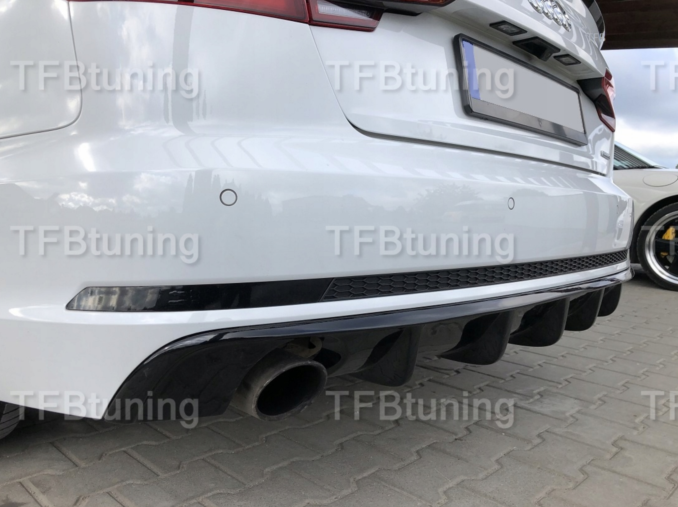 Difuzor prelungire bara spate fusta lip spoiler AUDI A4 B9 SLINE 2015-2019 SEDAN AVANT BREAK TFB TUNING