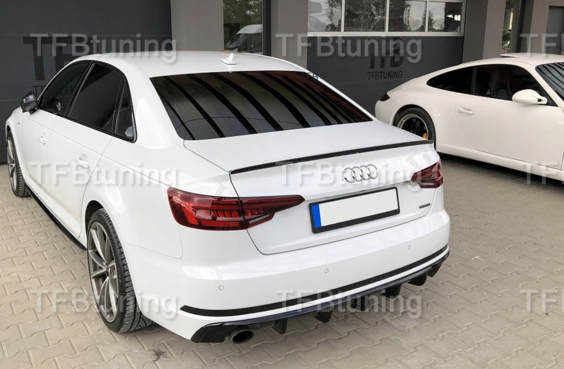 Difuzor prelungire bara spate fusta lip spoiler AUDI A4 B9 SLINE 2015-2019 SEDAN AVANT BREAK TFB TUNING