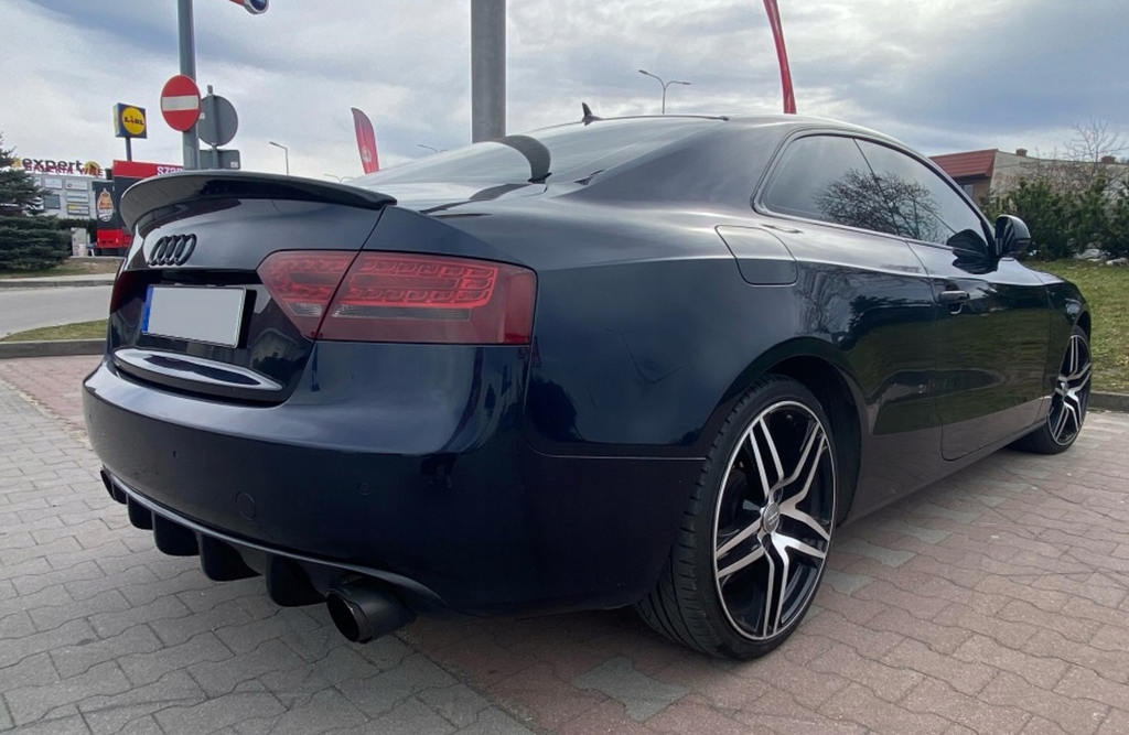 Difuzor prelungire bara spate fusta lip spoiler AUDI AUDI A5 8T COUPE CABRIO 2007-2011 evacuare stanga dreapta TFB TUNING