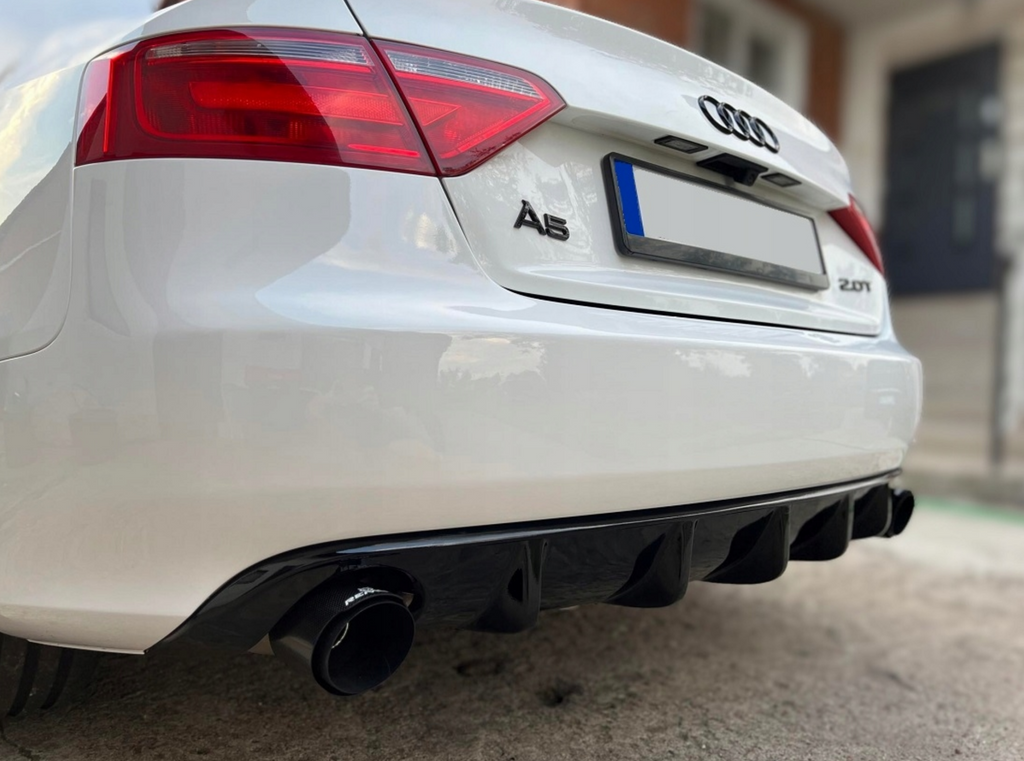 Difuzor prelungire bara spate fusta lip spoiler AUDI AUDI A5 8T COUPE CABRIO 2007-2011 evacuare stanga dreapta TFB TUNING