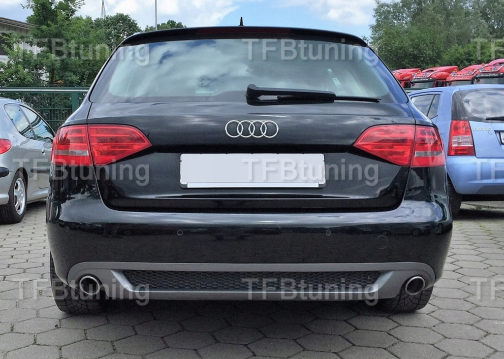 Difuzor prelungire bara spate fusta lip spoiler AUDI A4 B8 2007-2011 SLINE S Line S4 RS4 evacuare stanga dreaptaTFB TUNING