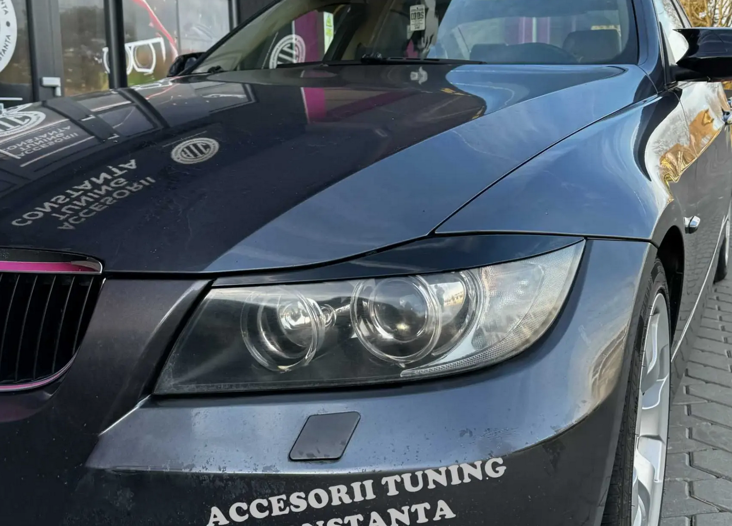 Ornamente / Pleoape Faruri BMW Seria 3 E90 Nonfacelift Negru Lucios