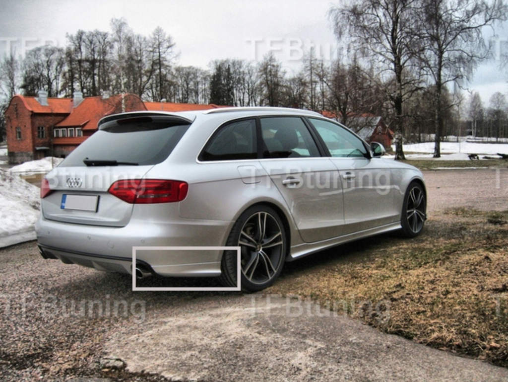 Prelungire bara spate fusta lip spoiler flapsuri coltare AUDI A4 B8 2008-2012 TFB TUNING