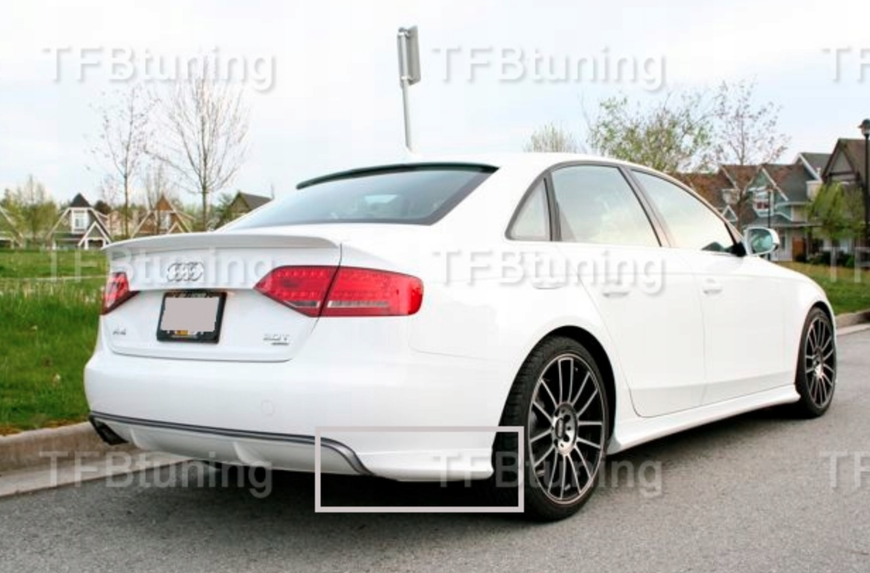 Prelungire bara spate fusta lip spoiler flapsuri coltare AUDI A4 B8 2008-2012 TFB TUNING