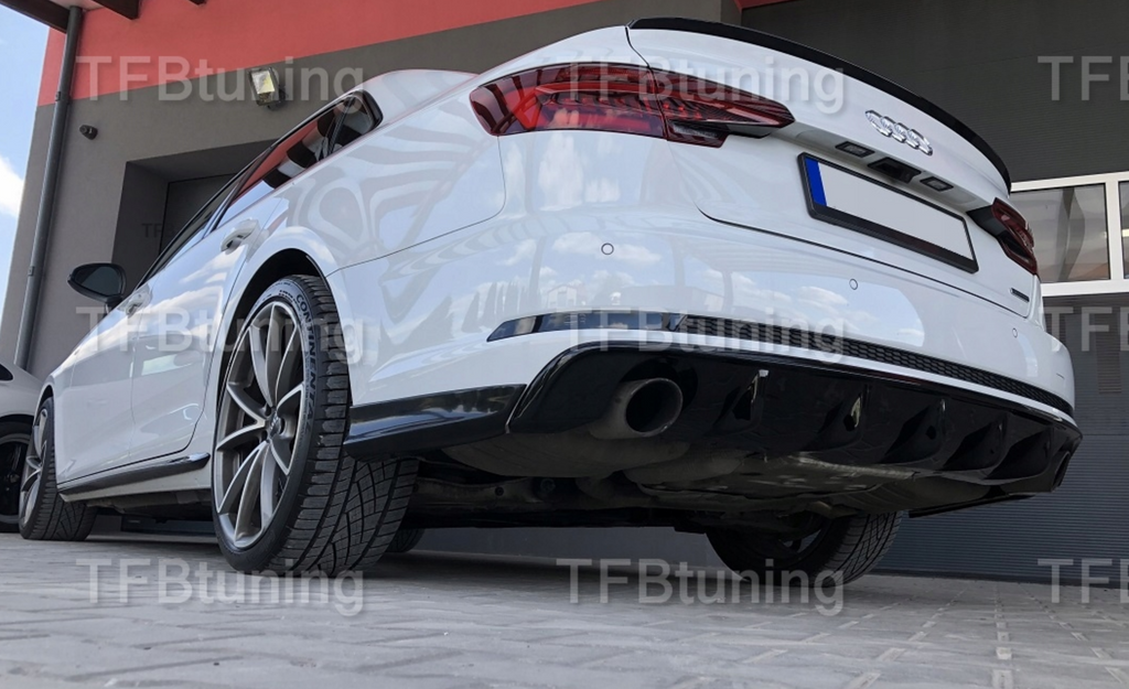 Prelungire bara spate fusta lip spoiler flapsuri coltare AUDI A4 B9 SLINE S-LINE S LINE S4 RS4 2015-2019 TFB TUNING