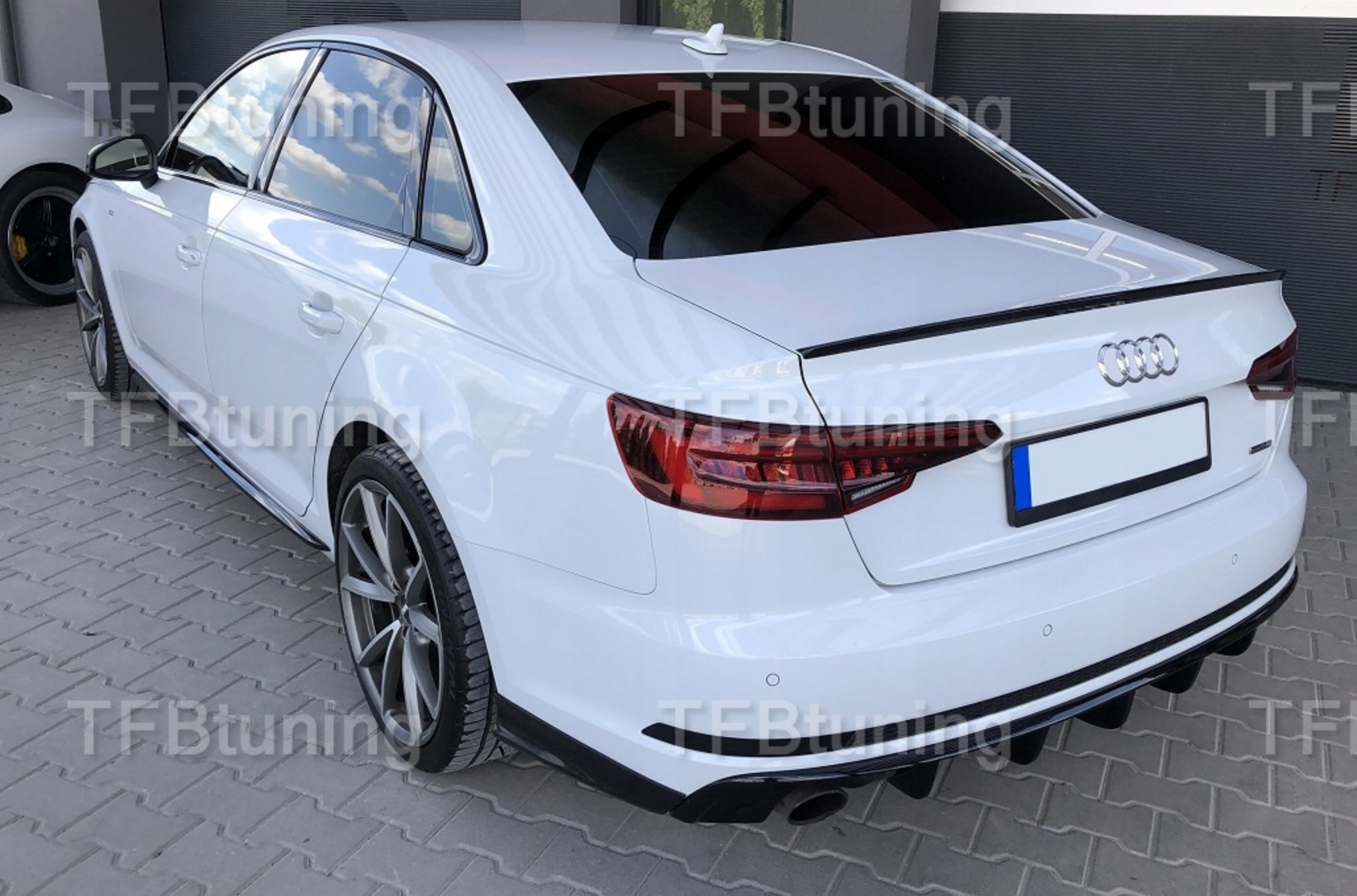 Prelungire bara spate fusta lip spoiler flapsuri coltare AUDI A4 B9 SLINE S-LINE S LINE S4 RS4 2015-2019 TFB TUNING