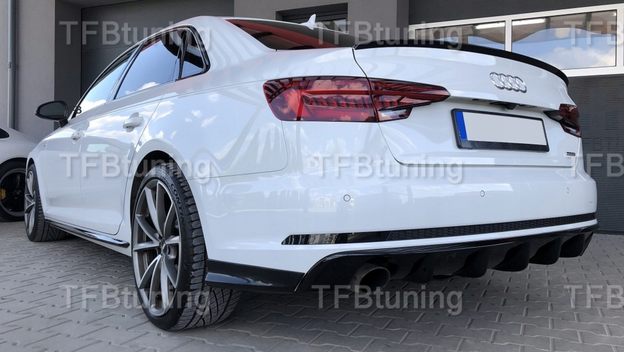 Prelungire bara spate fusta lip spoiler flapsuri coltare AUDI A4 B9 SLINE S-LINE S LINE S4 RS4 2015-2019 TFB TUNING