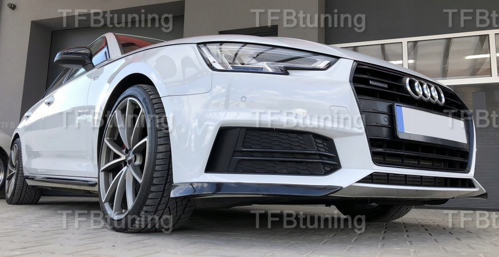 Prelungire bara fata fusta lip spoiler flapsuri coltare AUDI A4 B9 SLINE 2015-2019 TFB TUNING