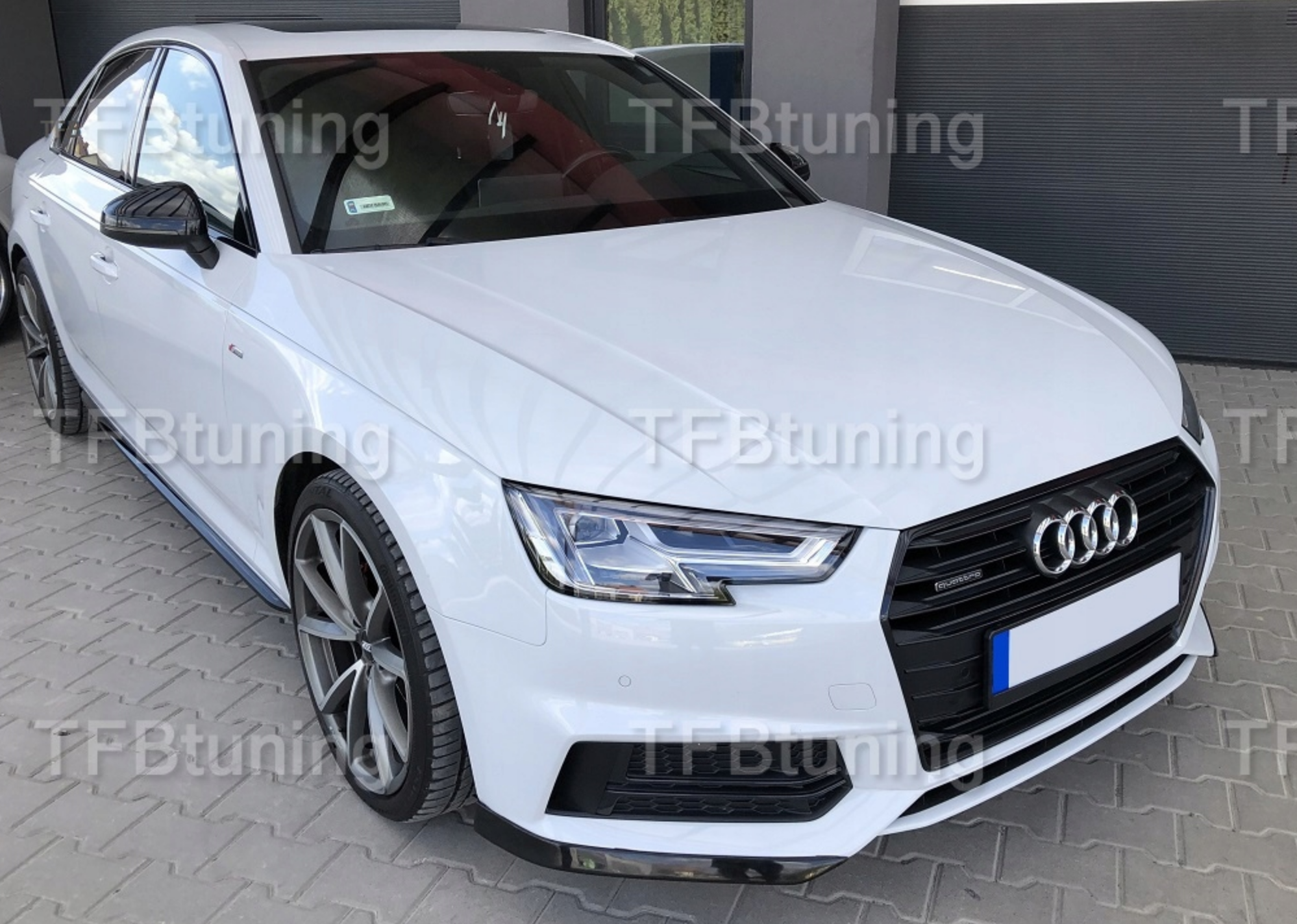 Prelungire bara fata fusta lip spoiler flapsuri coltare AUDI A4 B9 SLINE 2015-2019 TFB TUNING