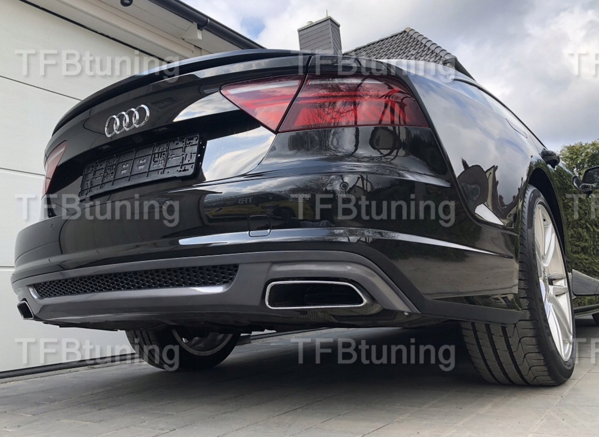 Difuzor bara spate fusta lip spoiler AUDI A7 4G 2014-2017 SLINE S LINE S-LINE S7 RS7 TFB TUNING