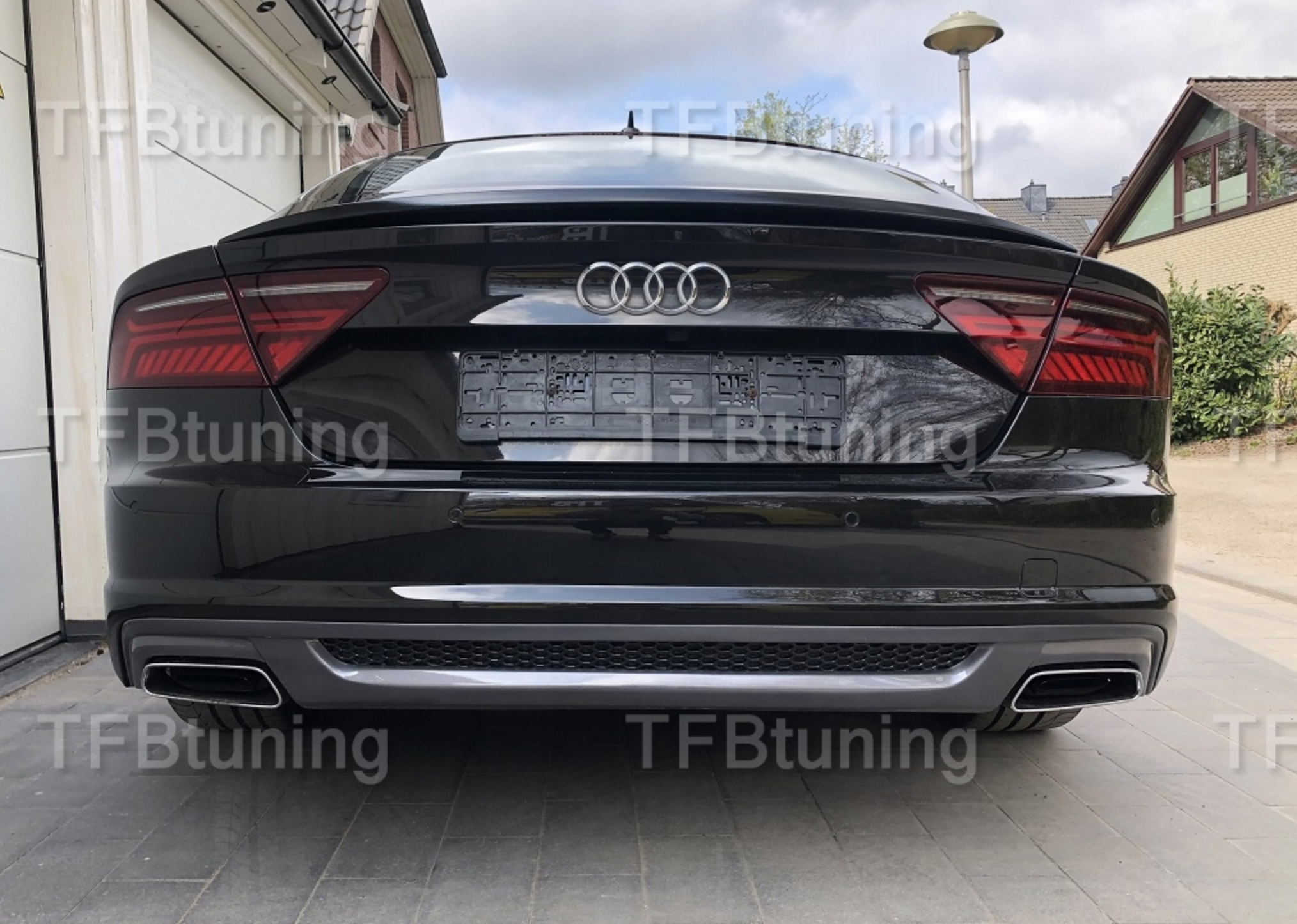 Difuzor bara spate fusta lip spoiler AUDI A7 4G 2014-2017 SLINE S LINE S-LINE S7 RS7 TFB TUNING
