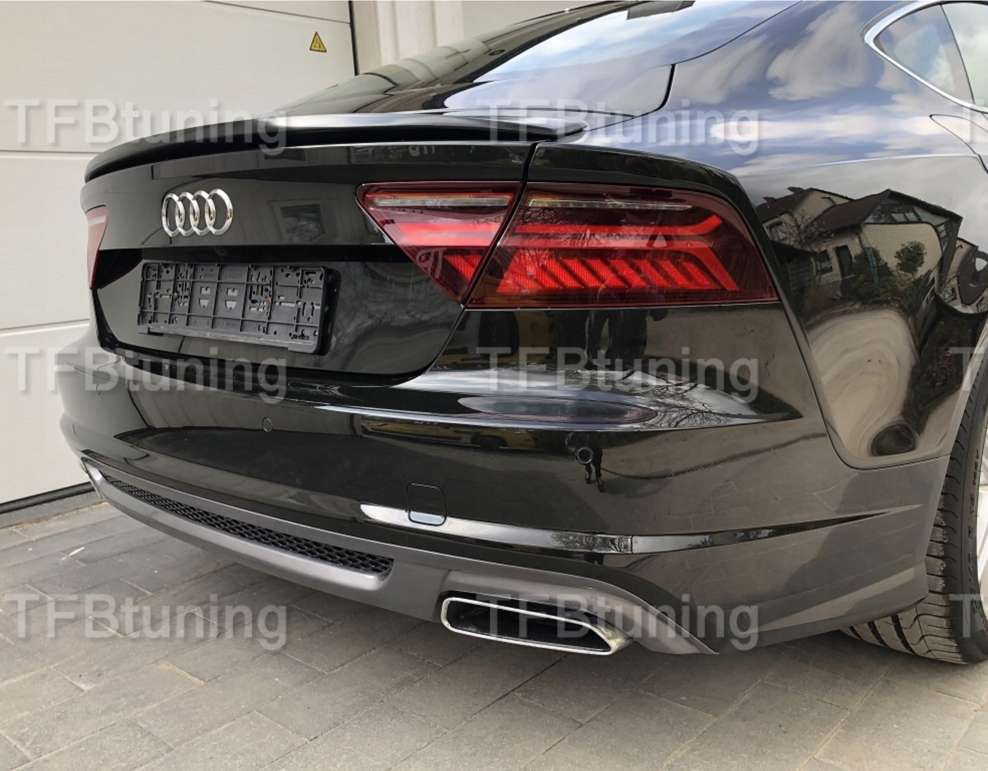 Difuzor bara spate fusta lip spoiler AUDI A7 4G 2014-2017 SLINE S LINE S-LINE S7 RS7 TFB TUNING