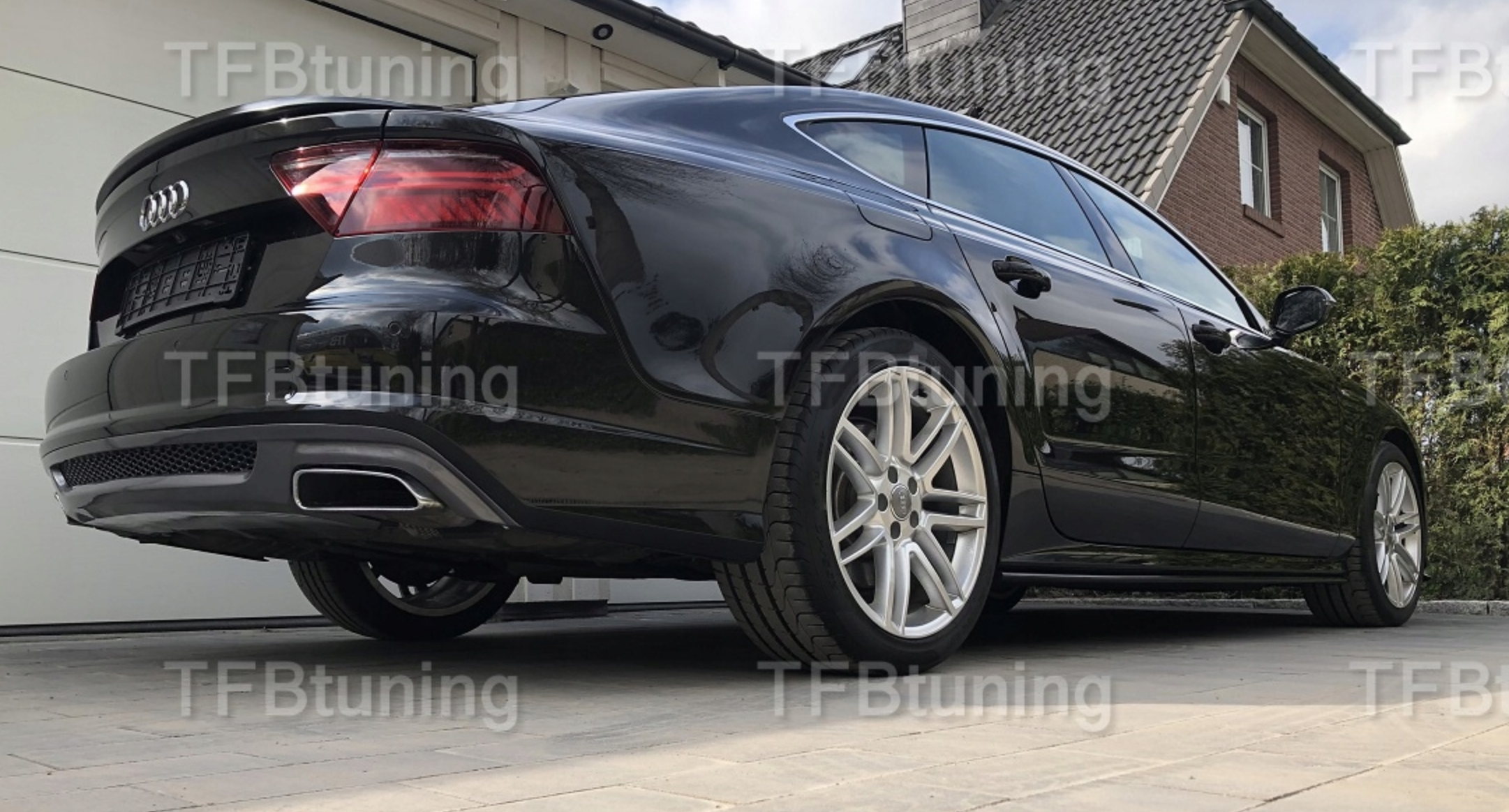 Difuzor bara spate fusta lip spoiler AUDI A7 4G 2014-2017 SLINE S LINE S-LINE S7 RS7 TFB TUNING