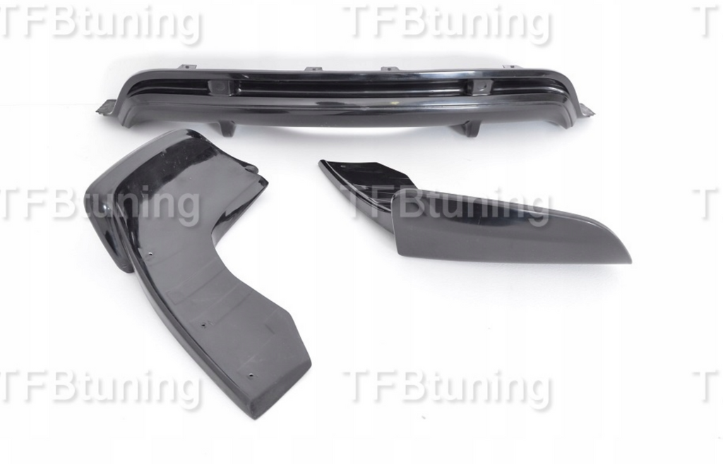 Prelungire bara spate fusta spoiler lip difuzor BMW X5 E70 LCI 2010-2013 din 3 bucati TFB TUNING