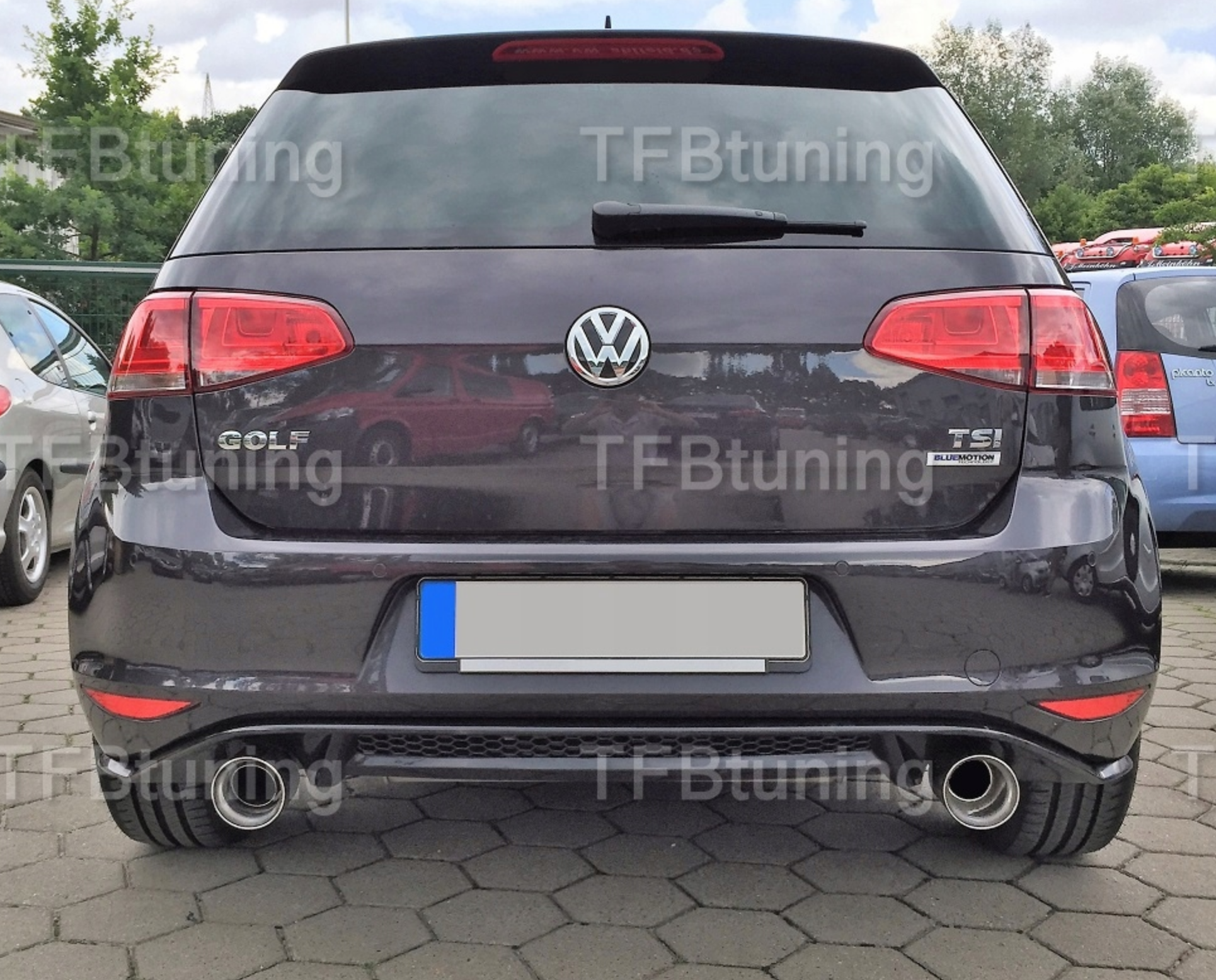 Difuzor bara spate fusta spoiler lip VW GOLF 7 2013-2016 ver2 TFB TUNING