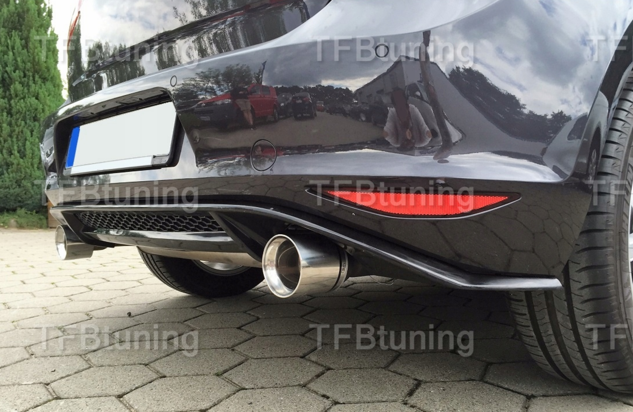 Difuzor bara spate fusta spoiler lip VW GOLF 7 2013-2016 ver2 TFB TUNING