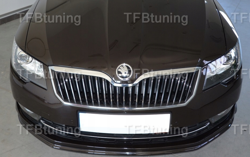 Prelungire bara fata fusta spoiler lip SKODA SUPERB 2 2013-2015 TFB TUNING
