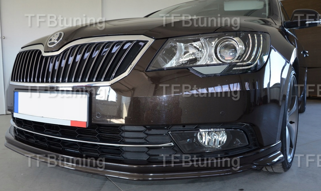 Prelungire bara fata fusta spoiler lip SKODA SUPERB 2 2013-2015 TFB TUNING