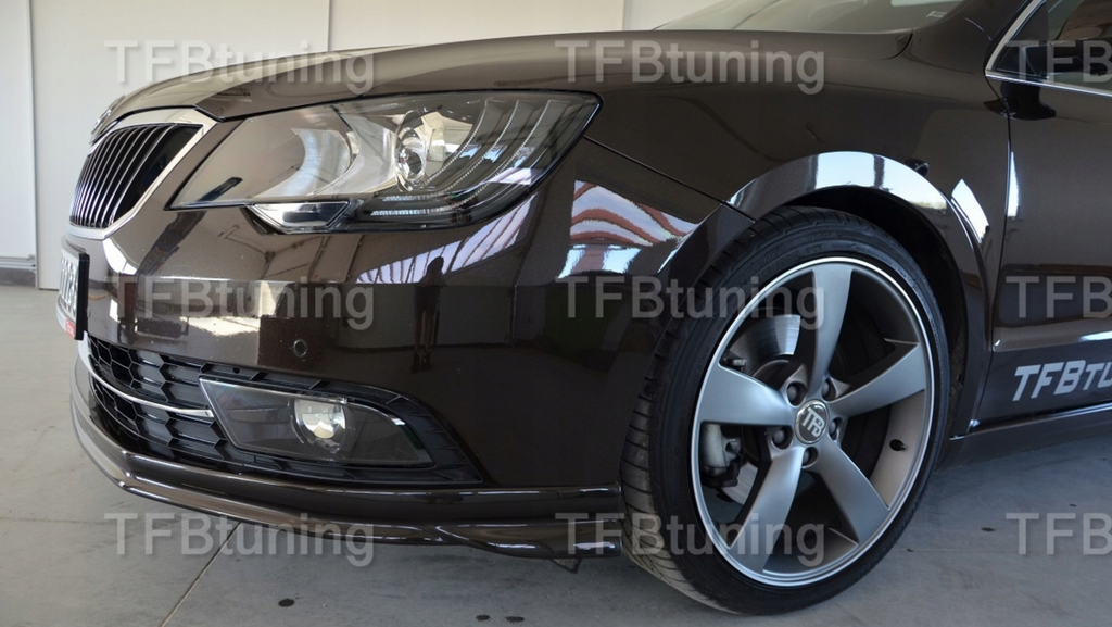 Prelungire bara fata fusta spoiler lip SKODA SUPERB 2 2013-2015 TFB TUNING