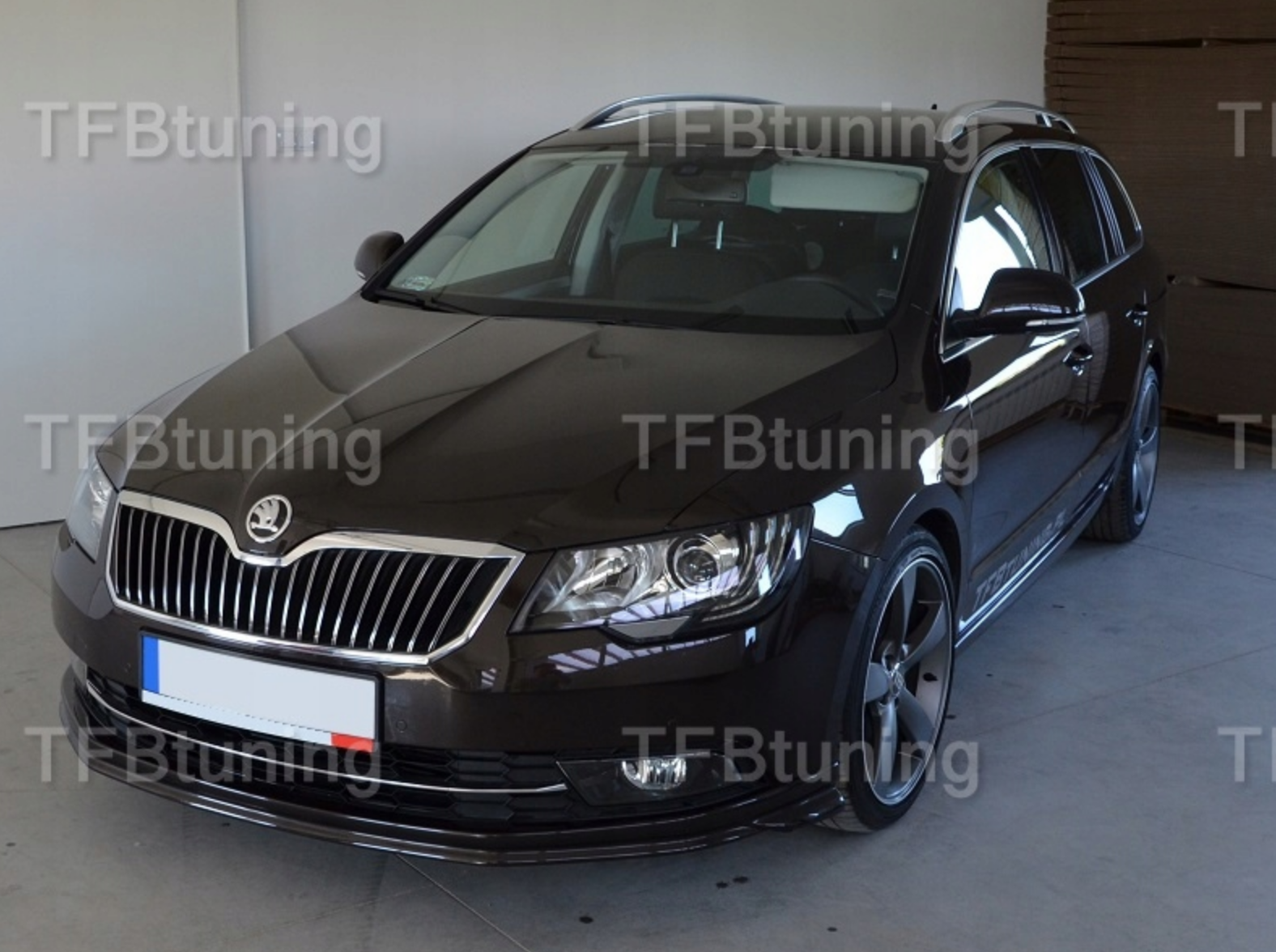 Prelungire bara fata fusta spoiler lip SKODA SUPERB 2 2013-2015 TFB TUNING