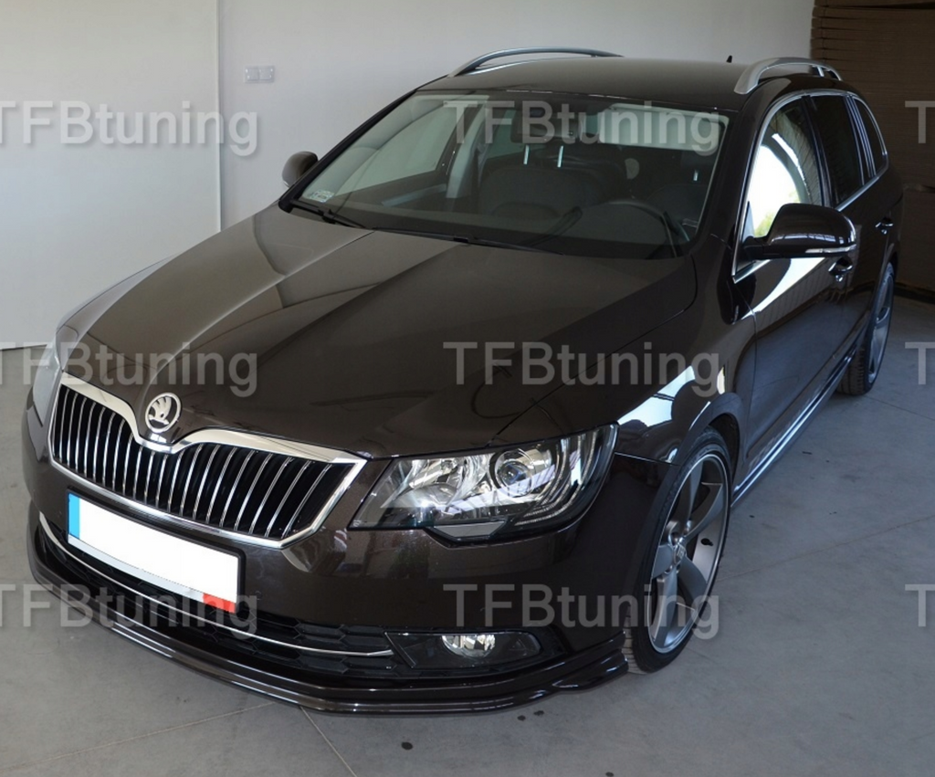 Prelungire bara fata fusta spoiler lip SKODA SUPERB 2 2013-2015 TFB TUNING
