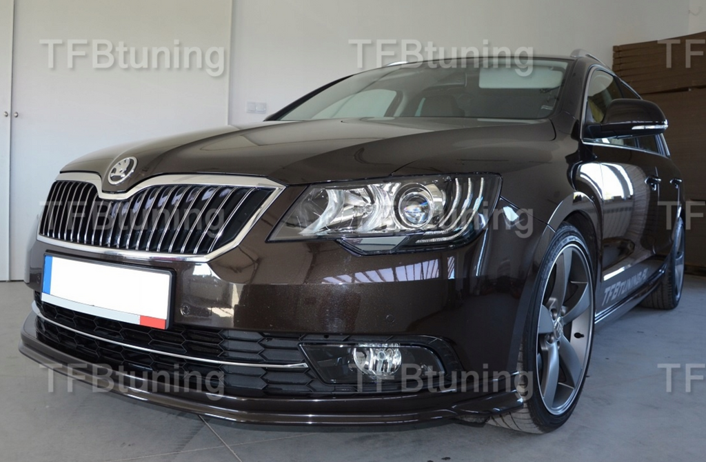 Prelungire bara fata fusta spoiler lip SKODA SUPERB 2 2013-2015 TFB TUNING