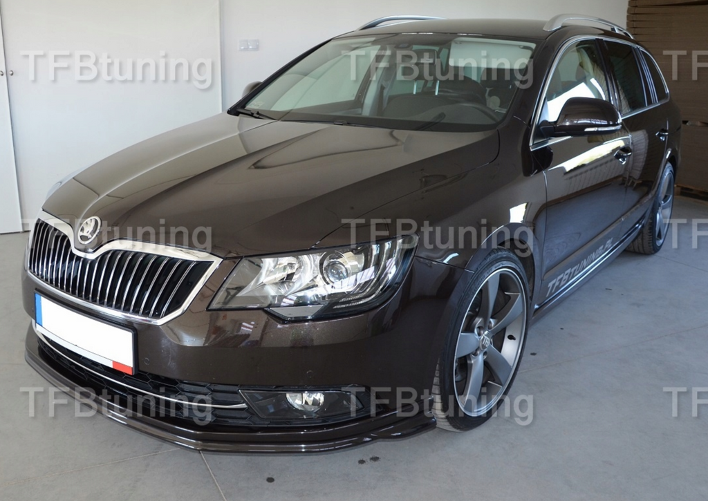 Prelungire bara fata fusta spoiler lip SKODA SUPERB 2 2013-2015 TFB TUNING