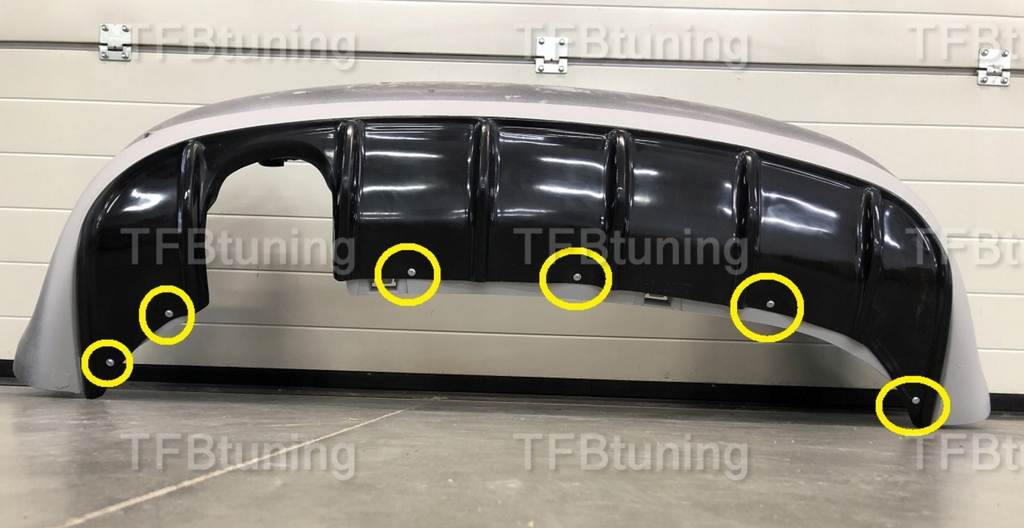 Difuzor bara spate fusta spoiler lip AUDI A3 8P 08-13 SLINE S LINE S-LINE S3 RS3 TFB TUNING