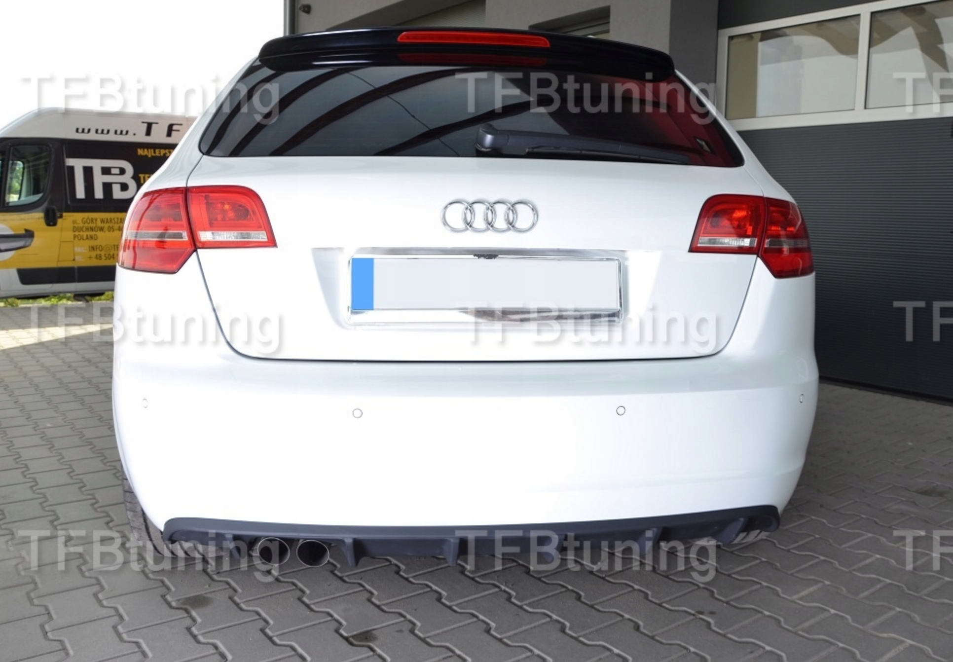 Difuzor bara spate fusta spoiler lip AUDI A3 8P 08-13 SLINE S LINE S-LINE S3 RS3 TFB TUNING