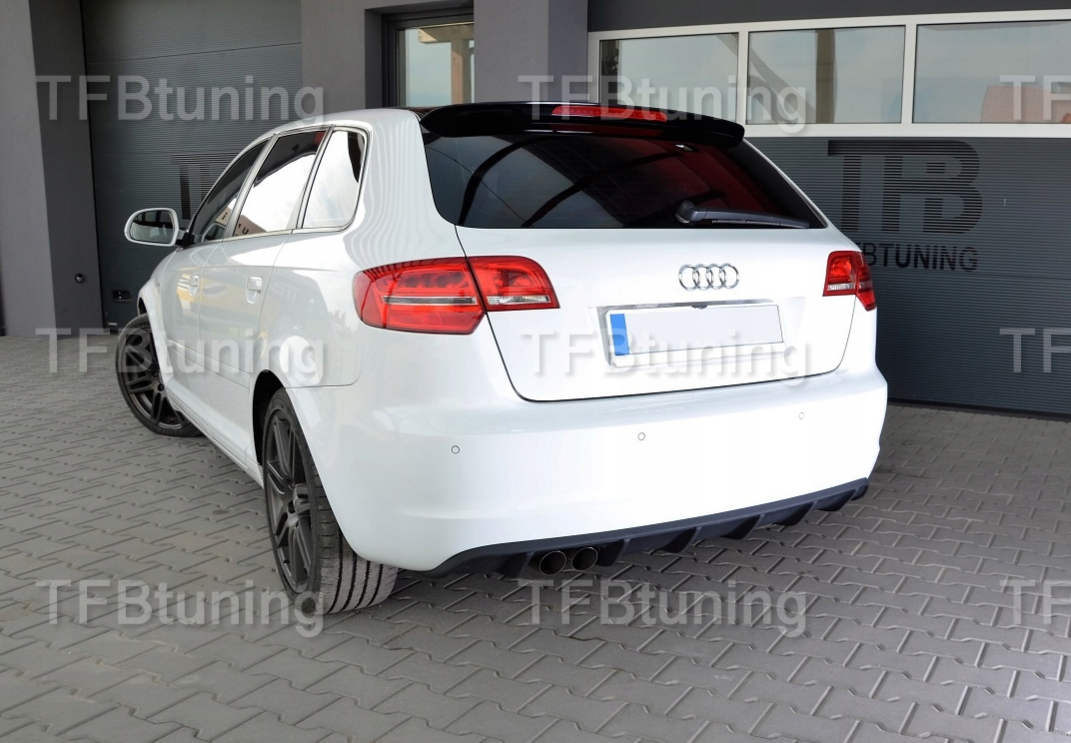 Difuzor bara spate fusta spoiler lip AUDI A3 8P 08-13 SLINE S LINE S-LINE S3 RS3 TFB TUNING