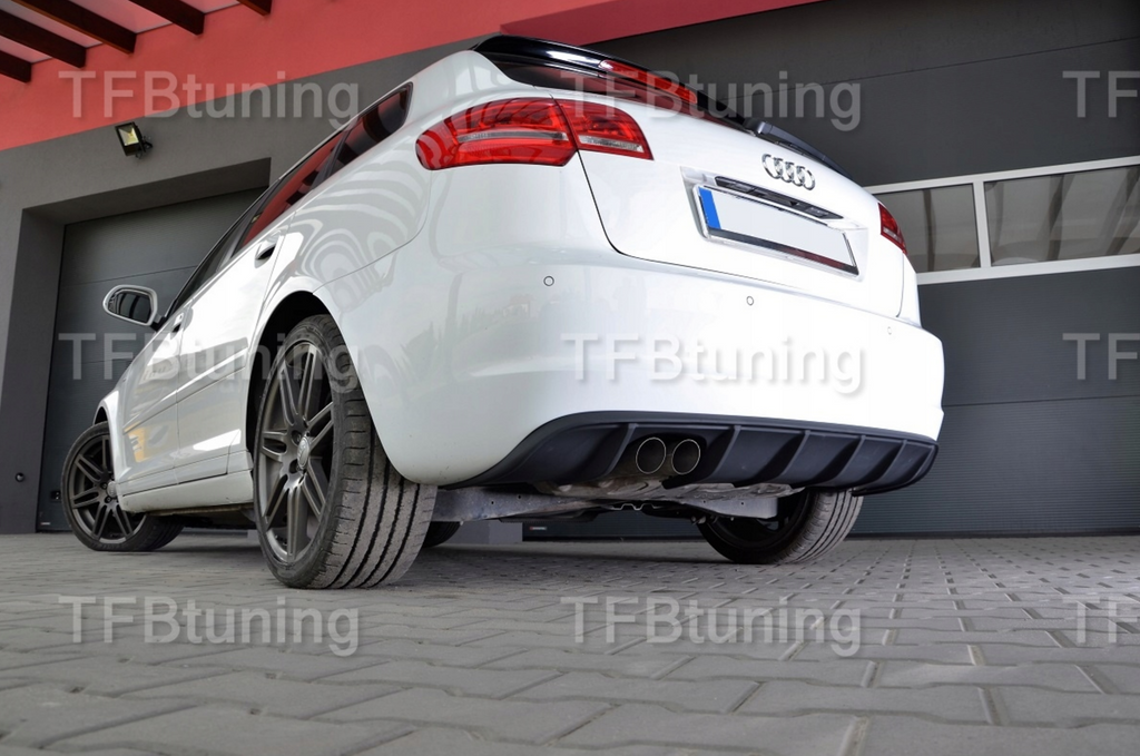 Difuzor bara spate fusta spoiler lip AUDI A3 8P 08-13 SLINE S LINE S-LINE S3 RS3 TFB TUNING