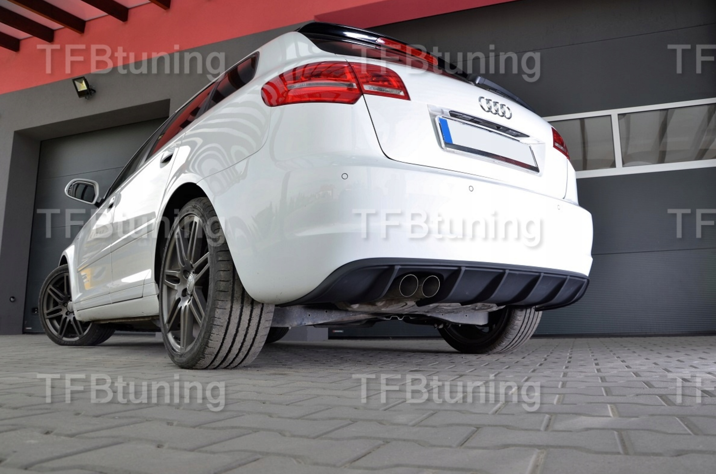 Difuzor bara spate fusta spoiler lip AUDI A3 8P 08-13 SLINE S LINE S-LINE S3 RS3 TFB TUNING