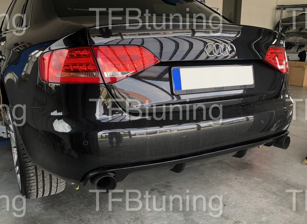 Difuzor bara spate fusta spoiler lip AUDI A4 B8 SLINE S LINE S-LINE S4 RS4 ver 5 TFB TUNING
