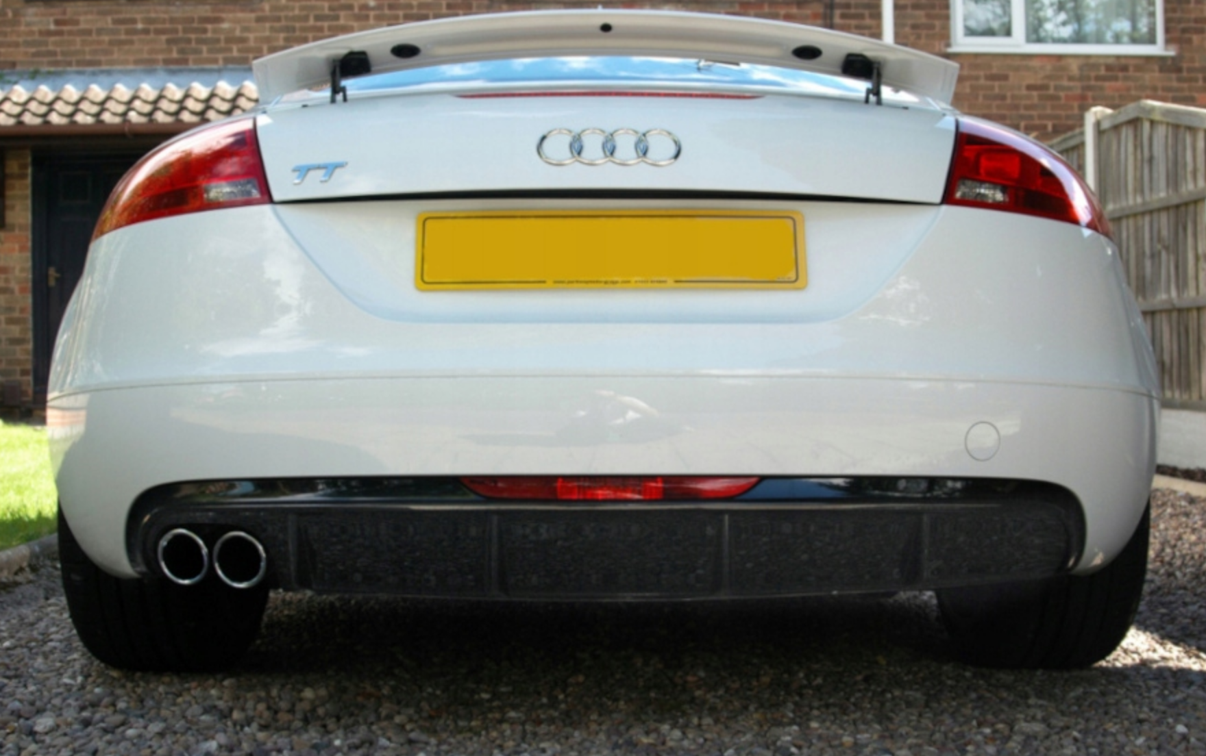 Difuzor bara spate fusta spoiler lip AUDI TT 8J 2006-2014 SLINE S LINE S-LINE evacuare dubla stanga ver2 TFBT