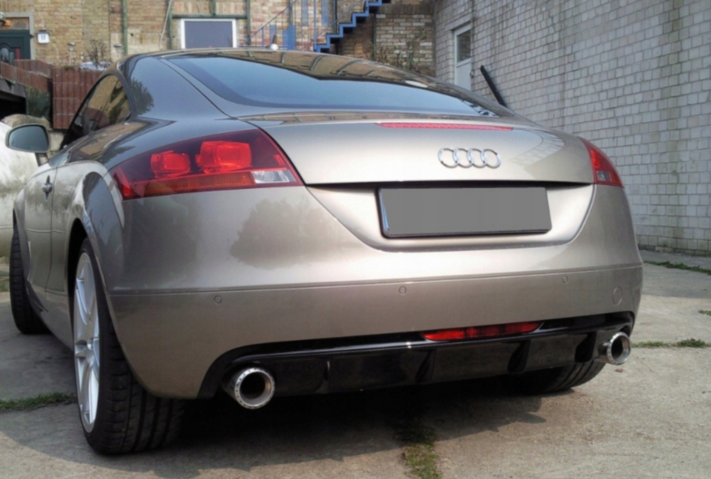 Difuzor bara spate fusta spoiler lip AUDI TT 8J 2006-2014 SLINE S LINE S-LINE evacuare stanga ver3 TFBT