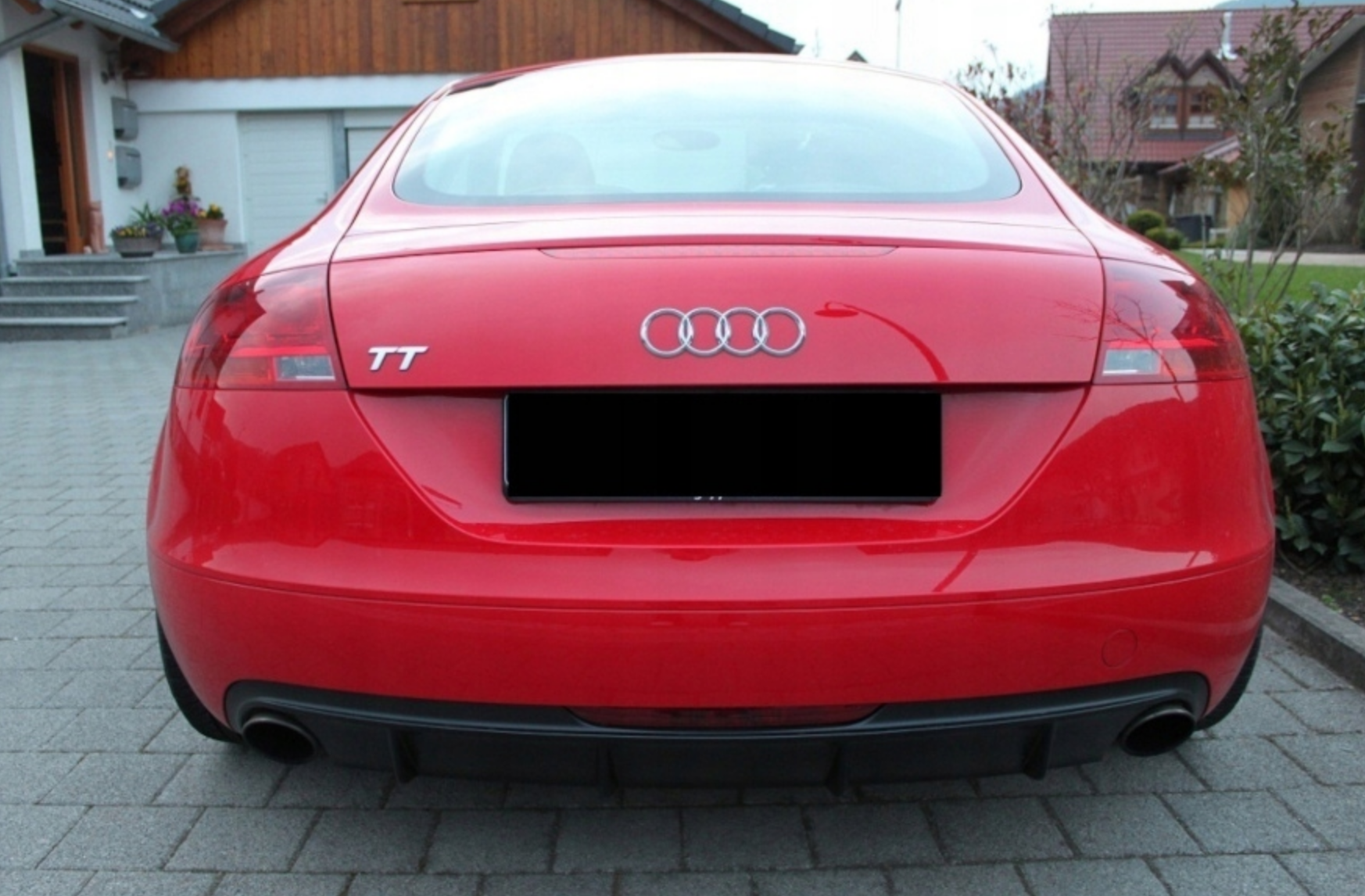 Difuzor bara spate fusta spoiler lip AUDI TT 8J 2006-2014 SLINE S LINE S-LINE evacuare stanga ver3 TFBT