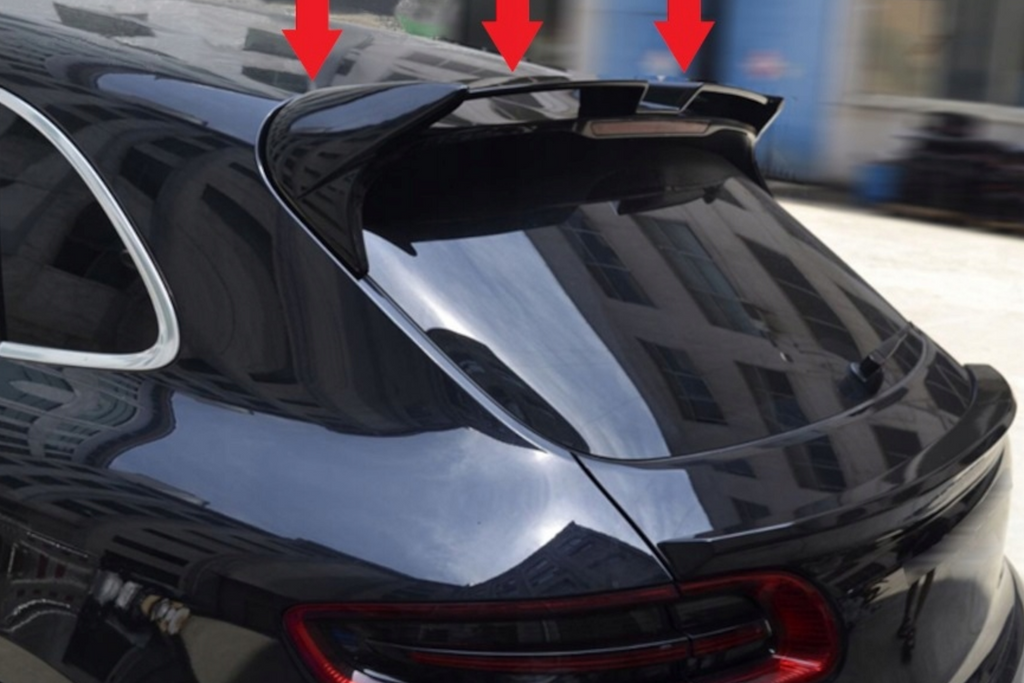 Eleron luneta portbagaj Porsche Macan 2014-2018 negru lucios TFBT
