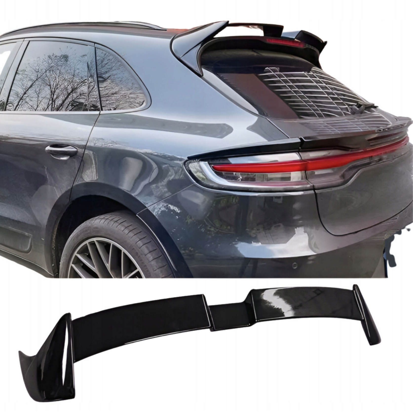 Eleron luneta portbagaj Porsche Macan 2014-2018 negru lucios TFBT